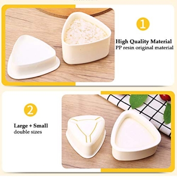 Onigiri Rice Ball Mold Set Two Sizes for Easy Sushi