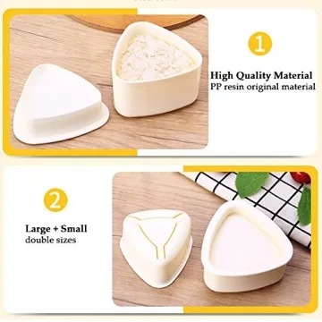 Onigiri Rice Ball Mold Set Two Sizes for Easy Sushi
