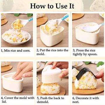 Onigiri Rice Ball Mold Set Two Sizes for Easy Sushi