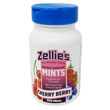 Zellie's Cherry Berry Breath Mints - Sugar Free & Non-GMO 250 Count
