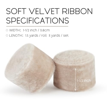 Keypan Gray Velvet Ribbon for Gift Wrapping & Decorations