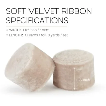 Keypan Gray Velvet Ribbon for Gift Wrapping & Decorations