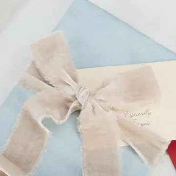 Keypan Gray Velvet Ribbon for Gift Wrapping & Decorations