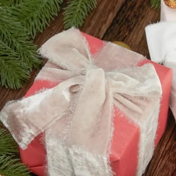 Keypan Gray Velvet Ribbon for Gift Wrapping & Decorations