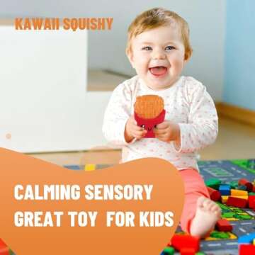 Anboor Squishys Food Fries Chips Toy - Cute Stress Relief