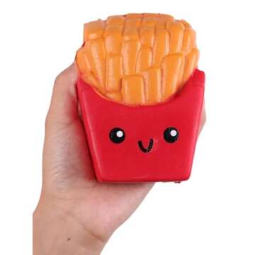 Anboor Squishys Food Fries Chips Toy - Cute Stress Relief