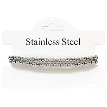 Elegant Women Teen Fashion Stainless Steel Bracelets Set