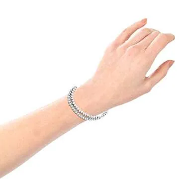 Elegant Women Teen Fashion Stainless Steel Bracelets Set