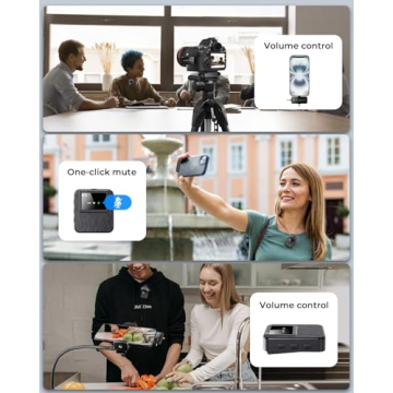 BAILIXIN Wireless Mini Microphone - 328ft Range, 20H Battery Life
