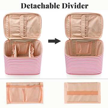 OCHEAL Large Travel Makeup Bag for Organized Cosmetics