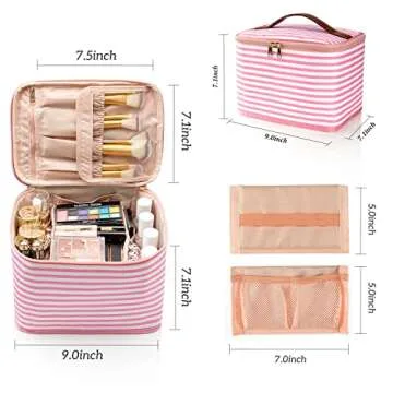 OCHEAL Large Travel Makeup Bag for Organized Cosmetics
