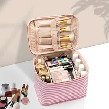 OCHEAL Large Travel Makeup Bag for Organized Cosmetics