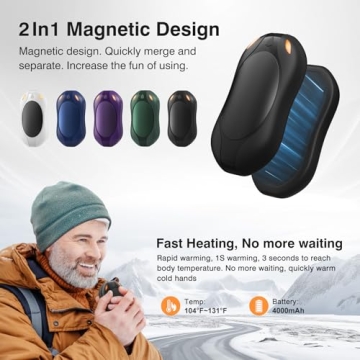 WHATOOK Hand Warmers 2 Pack: Portable Electric Heater