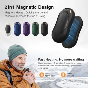 WHATOOK Hand Warmers 2 Pack: Portable Electric Heater