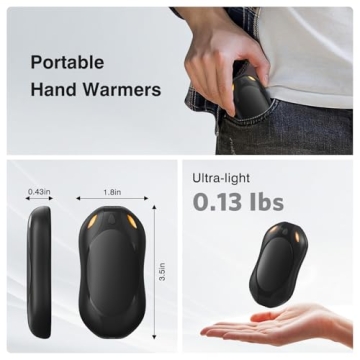 WHATOOK Hand Warmers 2 Pack: Portable Electric Heater