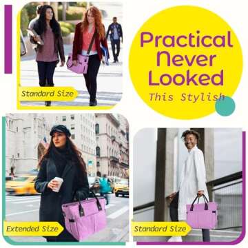 KIPBELIF Cute&Classy Roomy Insulated Lunch Bags for Women - Stylish & Functional Large Tote Adult Lu...