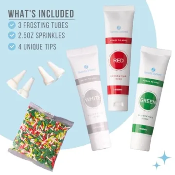 Christmas Frosting Kit with Sprinkles & Nozzles