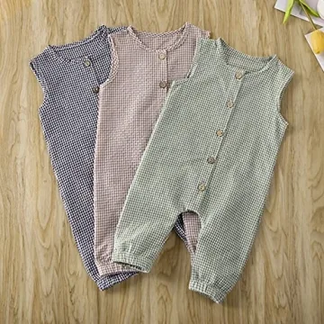 Mubineo Infant Unisex Summer Sleeveless Romper Jumpsuit 0-6 Months