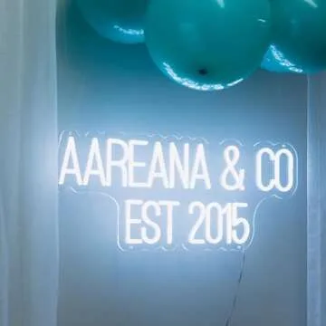 Custom Wedding Neon Signs, Customized Led Neon Sign, Personalized Neon signs for Wall Decor, Neon Sign Customizable for Wedding Birthday Shop Studio Present Party Bar Salon Business LOGO