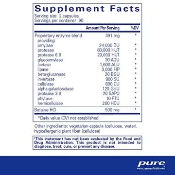 Pure Encapsulations Digestive Enzymes Ultra - 180 Capsules