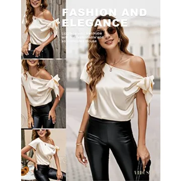 Elegant VIDUSSA Satin Blouse for Stylish Women