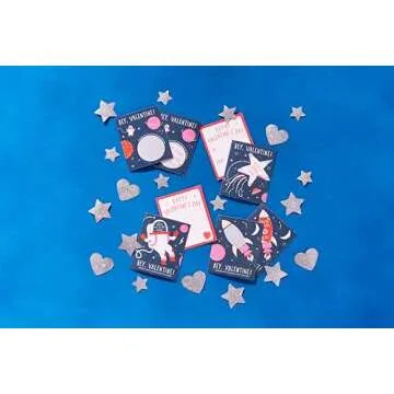Scratch-Off Space & Astronaut Valentine's Day Cards 40 Count