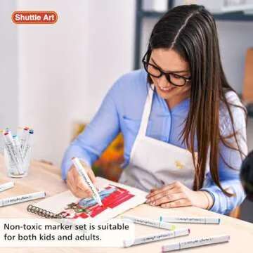 Shuttle Art Dual Tip 51 Marker Set for Artists and Students