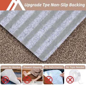 COSY HOMEER Stair Treads Non-Slip Carpet Mat 28inX9in Indoor Stair Runners for Wooden Steps, Stair Rugs for Kids and Dogs, 100% Polyester TPE Backing 4pcs,Beige,Protect Floor