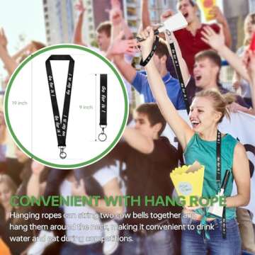 10 Inch Cowbells with Handle, Cheering Bell Noice Maker for Sporting Events-Football Games, Stadiums...