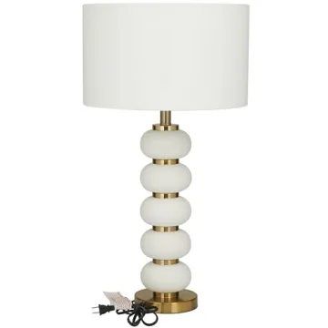 CosmoLiving Metal Table Lamp with Modern Design Accent