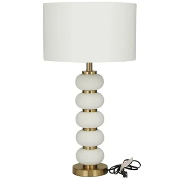 CosmoLiving Metal Table Lamp with Modern Design Accent