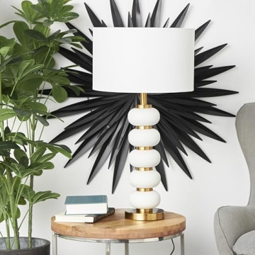 CosmoLiving Metal Table Lamp with Modern Design Accent