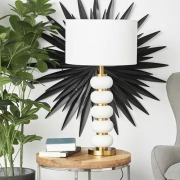 CosmoLiving Metal Table Lamp with Modern Design Accent