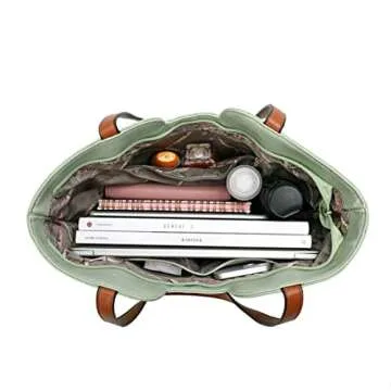 Montana West Tote Bag for Women Top Handle Satchel Purse Oversized Shoulder Handbag Hobo Bags Green Christmas Gift MWC-118GN