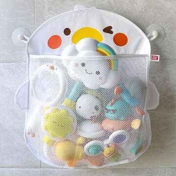 TOPCHOIC Mesh Bath Toy Organizer Bath Toy Storage Net