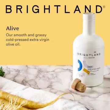 Brightland Extra Virgin Olive Oil, Alive - High Polyphenol Cold-Pressed Oil Ideal for Salads, Hummus...