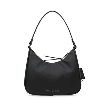 Steve Madden womens Steve Madden DARLING Rhinestone Shoulder Bag, Black/Black, One Size US