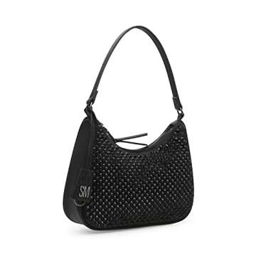 Steve Madden womens Steve Madden DARLING Rhinestone Shoulder Bag, Black/Black, One Size US