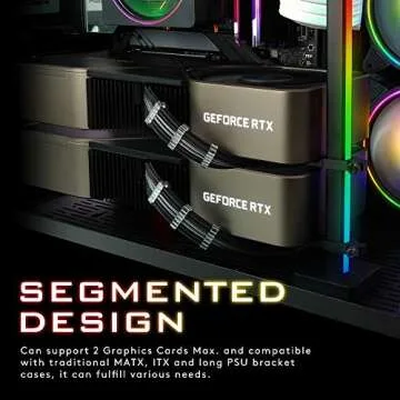 EZDIY-FAB Graphics Card GPU Brace 5V 3Pin ARGB,Support Video Card Sag Holder Holster Bracket, Anodized Aluminum (Black)