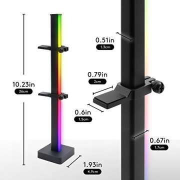 EZDIY-FAB Graphics Card GPU Brace 5V 3Pin ARGB,Support Video Card Sag Holder Holster Bracket, Anodized Aluminum (Black)