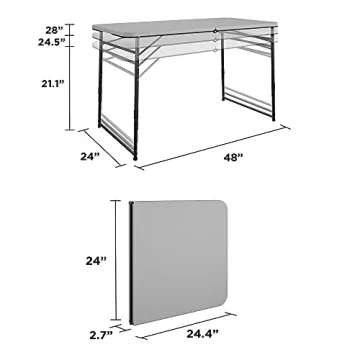 COSCO 4ft Foldable Utility Table Indoor Outdoor Use