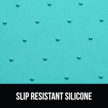 GORILLA GRIP 100% Waterproof Raised Edge BPA Free Silicone Pet Feeding Mat, Dog Cat Food Mats Contain Spills Protects Floors Placemats for Cats and Dogs Water Bowl Pets Accessories 18.5x11.5 Turquoise