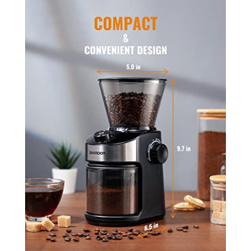 SHARDOR Electric Coffee Grinder with 25 Grind Sizes and Timer