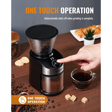 SHARDOR Electric Coffee Grinder with 25 Grind Sizes and Timer