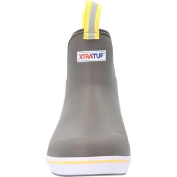 Waterproof Xtratuf Men's Ankle Deck Boot Gray/Yellow