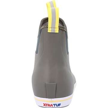 Waterproof Xtratuf Men's Ankle Deck Boot Gray/Yellow