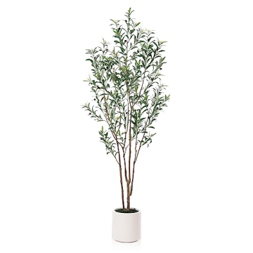 Stylish LOMANTO 7 ft Olive Tree for Home Decor