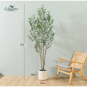 Stylish LOMANTO 7 ft Olive Tree for Home Decor