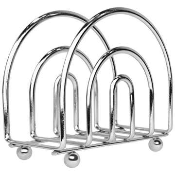 Blue Donuts Chrome Collection Napkin Holder - Classic Napkin Holders for Tables, Dining Table Napkin...