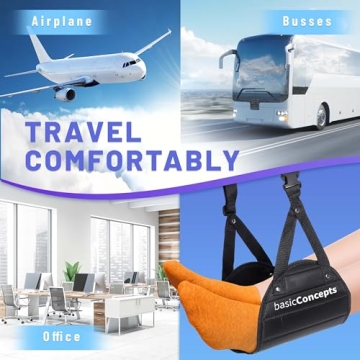 Memory Foam Airplane Foot Hammock for Comfortable Travel